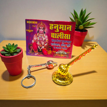 Hariaura-Combo of  standing gada,keychain & chalisa