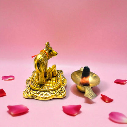 Hariaura-Combo of Metal Cow & Deepak