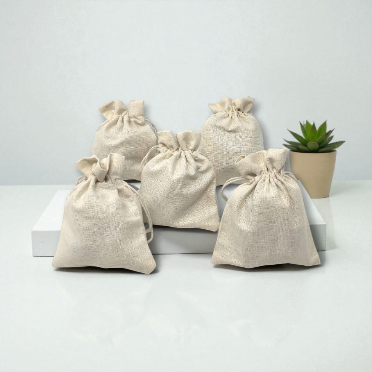 Hariaura Cotton Potlies Set of 5 (5*4 inches)