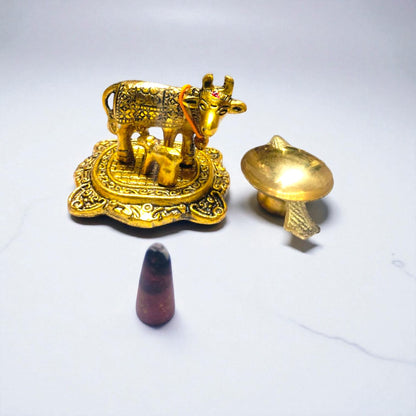 Hariaura-Combo of Metal Cow & Deepak