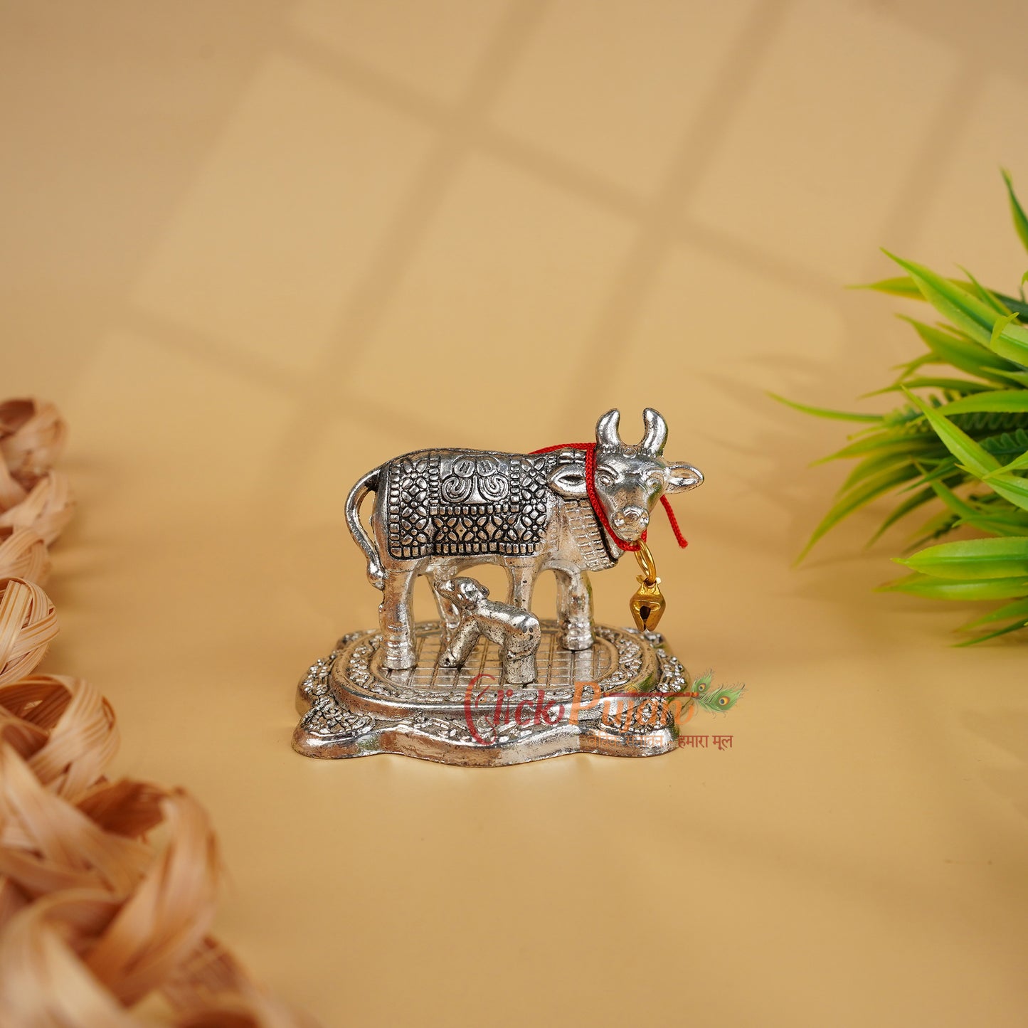 Hariaura - Kamdhenu Cow with Calf Silver