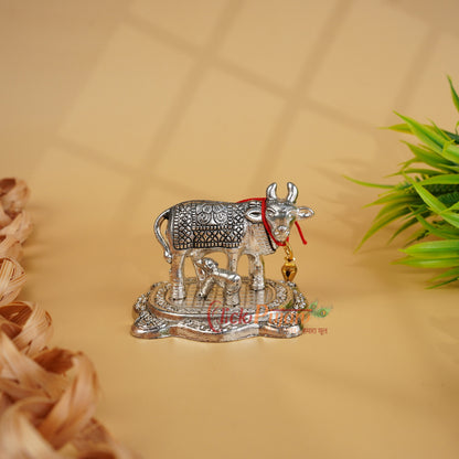 Hariaura - Kamdhenu Cow with Calf Silver